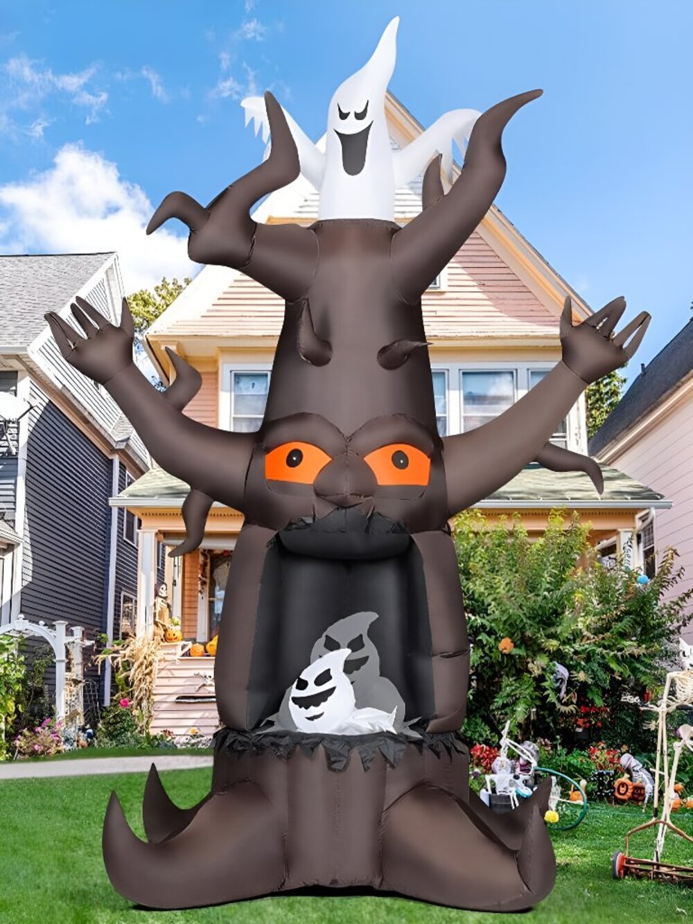 9 FT Halloween Inflatable Animated Dead Tree Outdoor Decorations Blow Up Yard